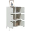vidaXL Vysoká skrinka biela 68x39x113 cm oceľ