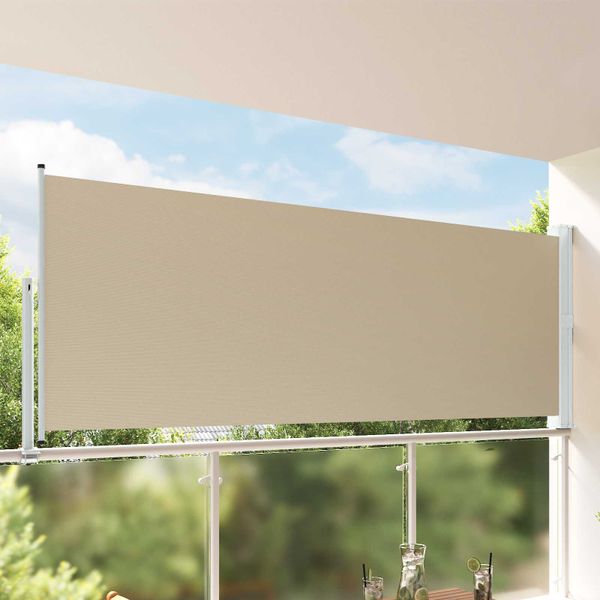 vidaXL Bočný markíz 117 x 300 cm 100% polyester, železo, oceľ