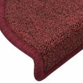 vidaXL Schodové rohože 30 ks 56x17x3 cm bordové polkruhové