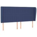 vidaXL Posteľný rám boxspring s matracom modrý 160x200 cm látka