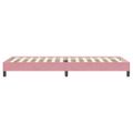 vidaXL Posteľný rám boxsping bez matracom ružový 90x220 cm zamat