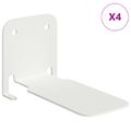vidaXL Neviditeľná plávajúca polica 4 ks Biely 6 x 11 x 6,5 cm