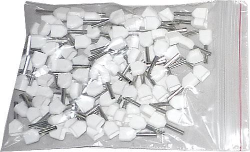 Dutinka pre dva káble 0,5mm2 biela (TE0,5-8), balenie 100ks