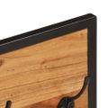 vidaXL Nástenný vešiak na kabáty 90x1x35 cm akáciový masív a železo