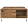 vidaXL Konferenčný stolík Staré drevo 80 x 80 x 36,5 cm
