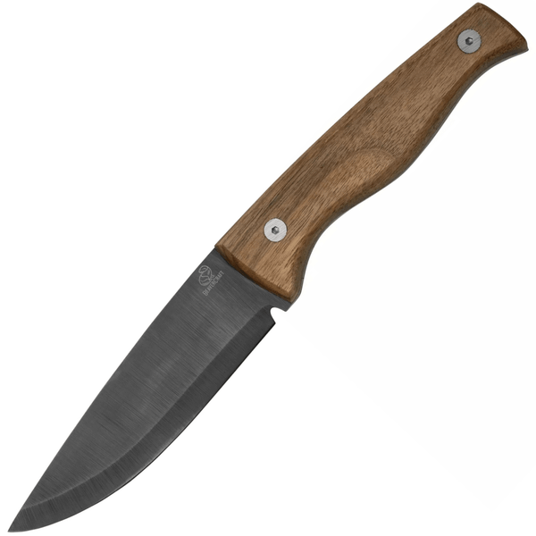 Beavercraft BSH3 Bushcraft Knife Nightfall outdoorový nôž 11,5 cm, orechové drevo, kožené puzdro