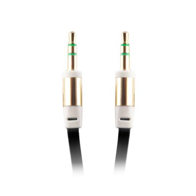 Audio kábel jack 3,5mm - jack 3,5mm 1,0 m čierny bulk