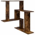 vidaXL Stenná polica Dymový dub 67 x 67 x 87 cm Kompozitné drevo
