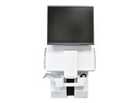 Montážna sada (polica na klávesnicu, opierka zápästia, mouse pouch, panel vertical lift) - pre LCD displej / PC vybavenie - izba pre pacientov - oceľ - biela - veľkosť obrazovky: až 24"