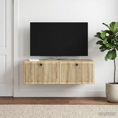 vidaXL Nástenná TV skrinka Dub sonoma 98 x 41 x 30 cm Kompozitné drevo