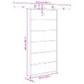 vidaXL Posuvné dvere s kovaním 102x205 cm ESG sklo a hliník