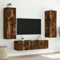 vidaXL TV nástenné skrinky s LED svetlami 2 ks dymový dub 80x35x31 cm
