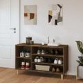 vidaXL Botník hnedý dub 102x36x60 cm spracované drevo