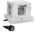Záhradná zásuvka POST ORNO OR-AE-13186 4 zásuvky 2P+E, gumový kábel H07RN-F 3x1,5mm2, 3m
