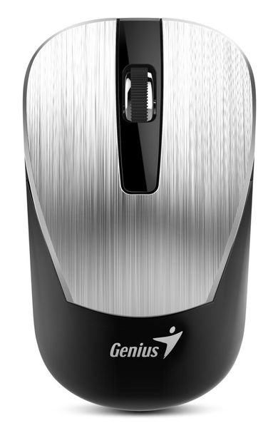 POŠKOZENÝ OBAL - GENIUS NX-7015/ 1600 dpi/ Blue-Eye senzor/ bezdrátová/ stříbrná Myš, bezdrátová, optická, 1600DPI, 3 tlacítka, Blue-Eye senzor, USB, stríbrná - POŠKOZENÝ OBAL