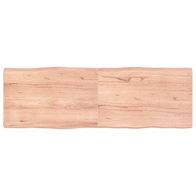 vidaXL Stolová doska svetlohnedá 180x60x(2-6)cm ošetrený masív hrany