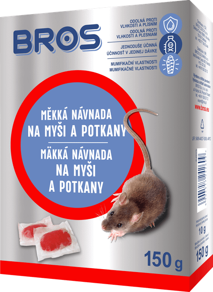04260 Bros Mäkká návnada na myši a potkany 150 g