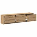 vidaXL TV skriňa s LED 165 x 34 x 40 cm Remeselnícky dub