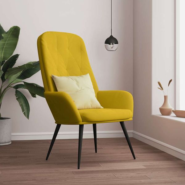 vidaXL Relaxačné kreslo horčicovožlté zamatové