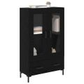 vidaXL Highboard Čierny dub 69,5 x 31 x 115 cm Kompozitné drevo