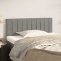 vidaXL Čelo postele bledosivé 100x5x78/88 cm zamat