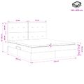 vidaXL Postel s úložným prostorem a matrací Sivohnedá 140 x 200 cm