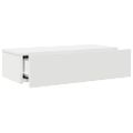vidaXL Nástenná polica so zásuvkami Biela 60x26,5x15 cm Upravené drevo