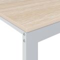 vidaXL Počítačový stôl biely a dubový 110x60x73 cm drevotrieska