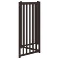 vidaXL Brána pre psa skladacia 3 panely 150 cm masívne jedľové drevo