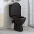 vidaXL WC sedadlo, pomalé sklápanie, rýchloupínacie, čierne