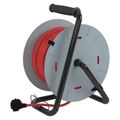 Predlžovací kábel EMOS P19425P na bubne 25 m / 4 zásuvky / červený / PVC / 230 V / 1,5 mm2