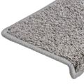 vidaXL Schodové rohože 20 ks 65x21x4 cm sivé s obdĺžnikovým okrajom