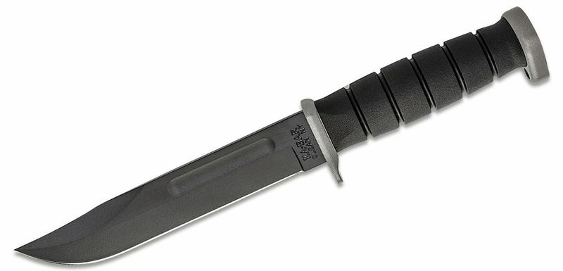 KA-BAR KB-1292 D2 EXTREME FIGHTING/UTILITY KNIFE taktický nôž 18 cm, celočierna, Kraton G, puzdro
