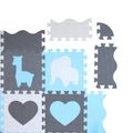 Detská penová puzzle podložka NILS Fun MD03 modrá