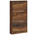 vidaXL Botník dymový dub 59x17x108 cm spracované drevo