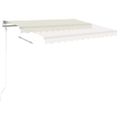vidaXL Automatická zaťahovacia markíza 350x250 cm krémová