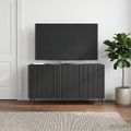 vidaXL TV skrinka 99 x 34,5 x 52 cm Čierna Kompozitné drevo