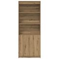 vidaXL Vysoká skrinka dub artisan 70x35x180 cm kompozitné drevo