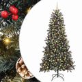 vidaXL Umelý vianočný stromček Zelená 240 cm PVC, plast a oceľ