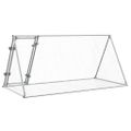 vidaXL Králikáreň strieborná 200x105x91 cm pozinkovaná oceľ