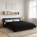 vidaXL Prikrývka na celý rok 240 x 260 cm 4 ročné obdobia Čierna