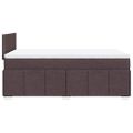 vidaXL Boxspring posteľ s matracom tmavohnedá 120x190 cm látka