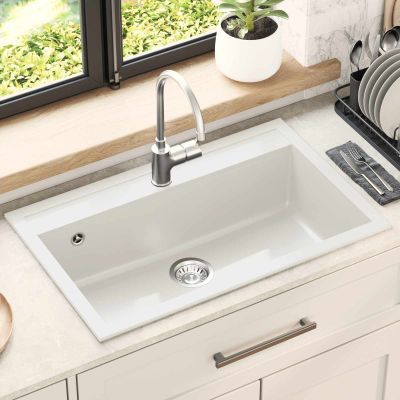 vidaXL Drez Biela 795 x 505 mm Granite