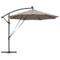 vidaXL Slnečník 294 x 294 x 248 cm Polyester a hliník Sivohnedá