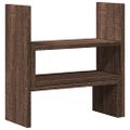 vidaXL Stolový organizér nastav. hnedý dub 40x17x41 cm kompozit. drevo