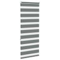 vidaXL Zebra roleta tmavošedá 65x150 cm šírka látky 60,9 cm polyester