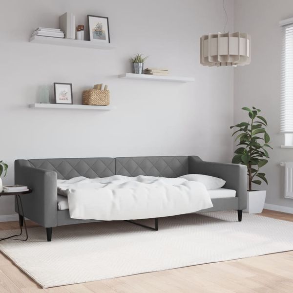 vidaXL Posteľný rám tmavosivý 90x200 cm látka