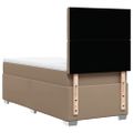 vidaXL Boxspring posteľ s matracom kapučínová 80x200 cm umelá koža