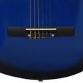 vidaXL Klasická gitara pre začiatočníkov a deti s taškou modrá 1/2 34"