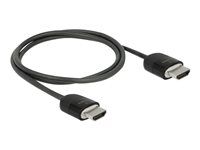 Prémiovo vysoká rýchlosť - kábel HDMI s ethernetom - HDMI s kolíkmi (samec) do HDMI s kolíkmi (samec) - 5 m - trojnásobne tienená krútená dvojlinka - čierny - podporuje 4K, podpora Dolby DTS-HD Master Audio